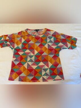 Cable & Gauge Multicolor Geometric Short Sleeve Tee